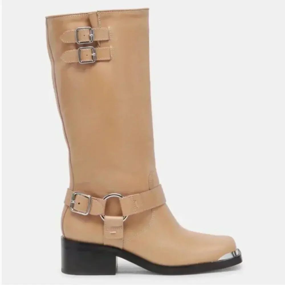 Dolce Vita Evi Leather Moto Boots Size 6.5 New